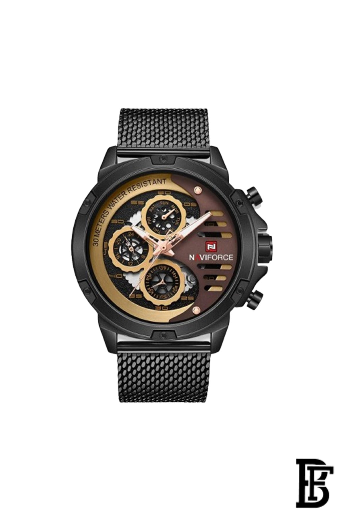 NAVIFORCE NF9110S BRGBN   MEN'S Stainless Steel Wrist Watch image 0