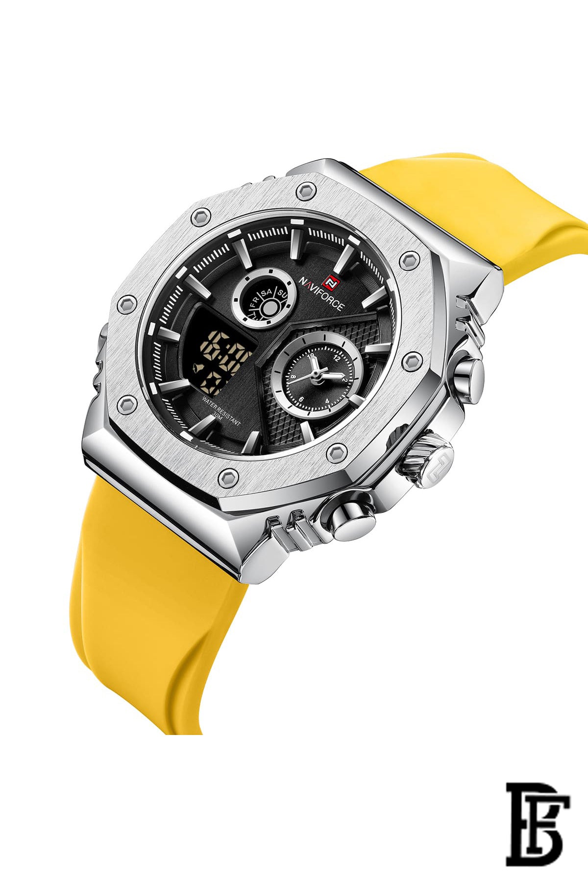 Naviforce NF9216T S/B/Y    Men's Analog Leather Watch image 2