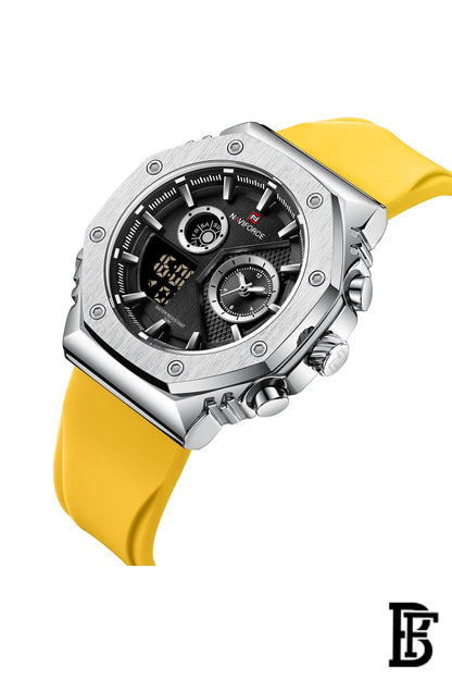 Naviforce NF9216T S/B/Y    Men's Analog Leather Watch image 2