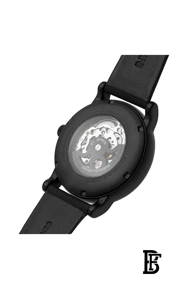 EMPORIO ARMAN IMen's Luigi Water Resistance Leather Analog Watch AR60032 - 43 mm - Black image 3