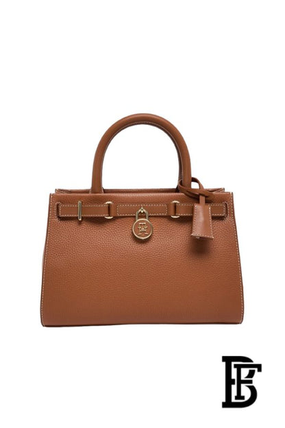 Tommy Hilfiger American Icon Leather Tote Bag for Women – Brown image 0