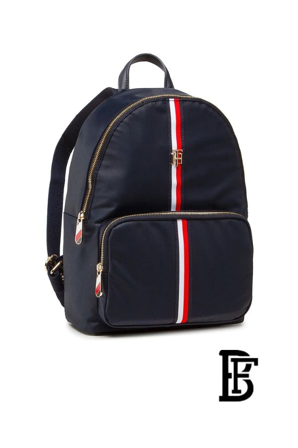 Tommy Hilfiger Blue Leather Women backpack Aw0Aw13170 – Elegant Everyday Bag image 3