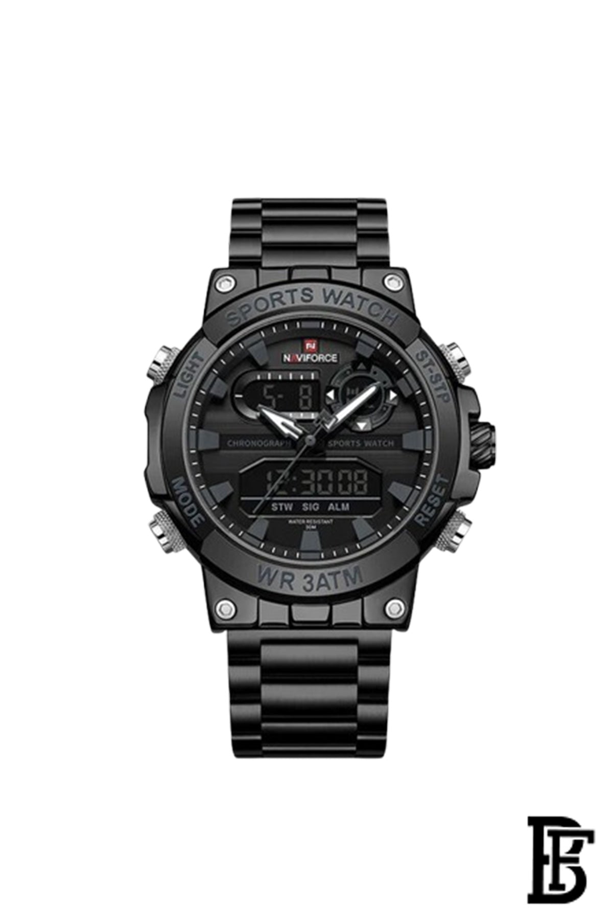 NAVIFORCE NF9237 B/GY/B  MEN'S Stainless Steel Analog Wrist Watch image 0