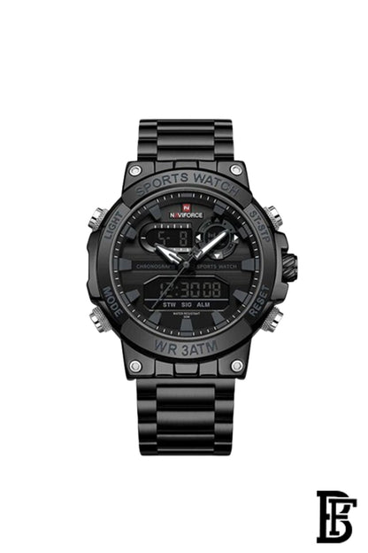 NAVIFORCE NF9237 B/GY/B  MEN'S Stainless Steel Analog Wrist Watch image 0