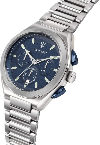 Maserati Triconic Men's Blue Dial Silver Watch - Model R8873639001