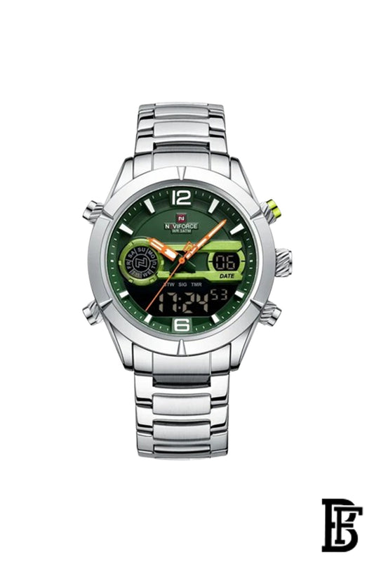 NAVIFORCE NF9232 S/GN/S  MEN'S Stainless Steel Analog Wrist Watch image 1