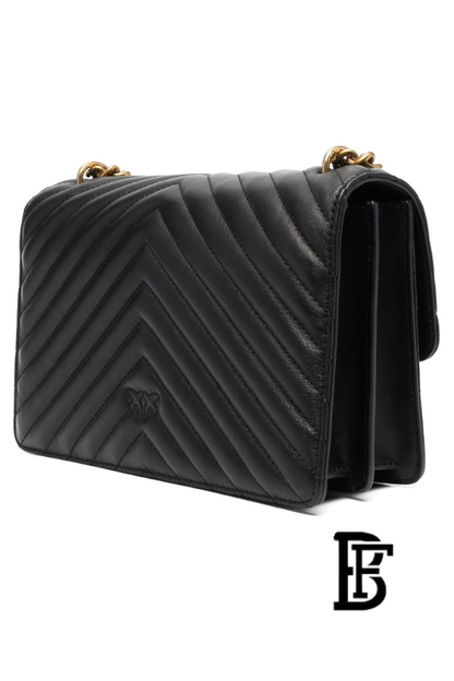 Pinko  Black Leather Women Handbag 100941A0Gk Z99Q – Elegant Everyday Shoulder Bag image 3