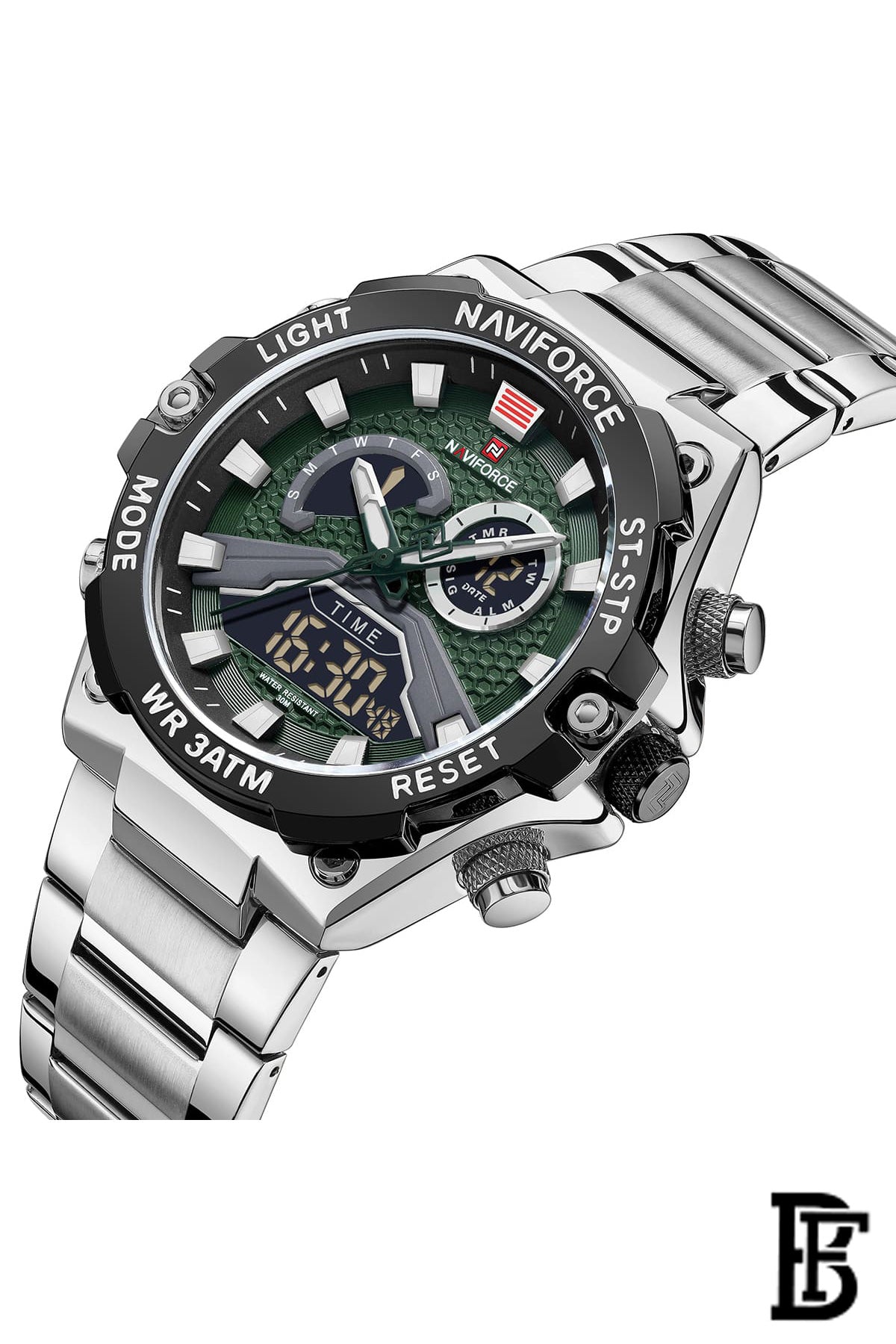 NAVIFORCE NF9207 S/B/GN MEN'S Stainless Steel Analog Wrist Watch image 2