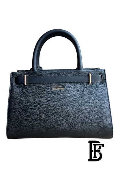 Tommy Hilfiger Blue Leather Women Handbag – Elegant Everyday Shoulder Bag image 3