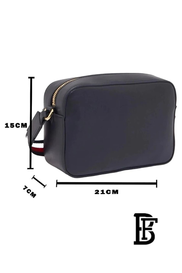 Tommy Hilfiger Blue Leather Women Handbag Aw0Aw11073 – Elegant Everyday Shoulder Bag image 9