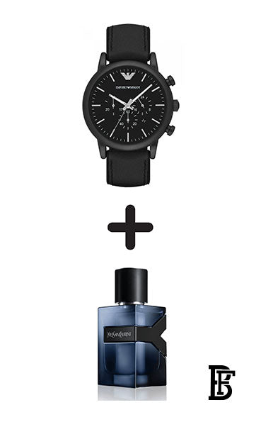 EMPORIO ARMANI Men's Luigi Water Resistant Chronograph Watch AR1970 + Gift perfume Tester 30 ml image 0