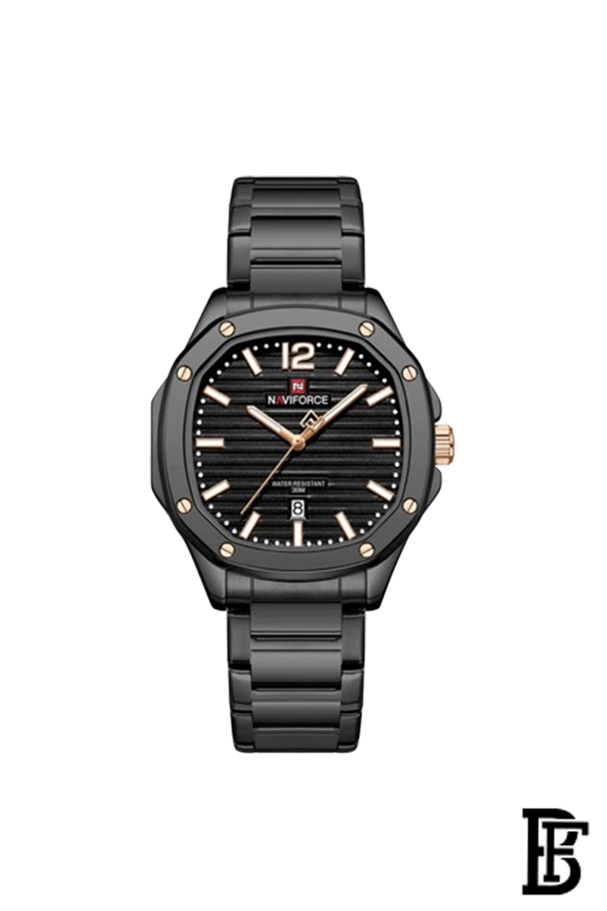 NAVIFORCE NF9243S B/B MEN'S Stainless Steel Analog Wrist Watch image 1
