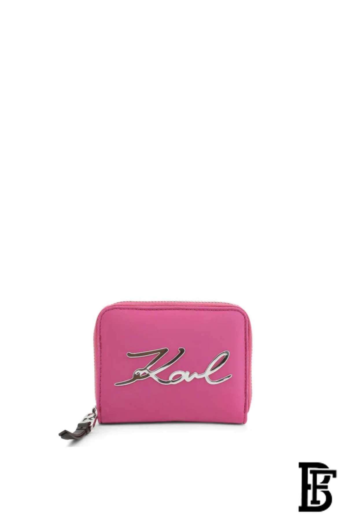 KARL LAGERFELD / Signature Soft Sm Zip Wlt Fuchsia image 1