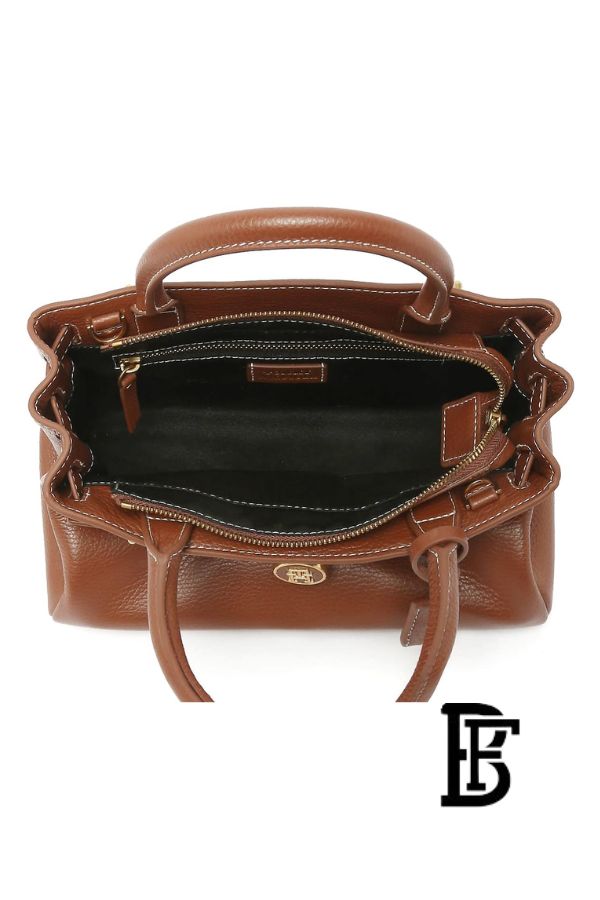 Tommy Hilfiger Brown Leather Women Handbag Aw0Aw17188 – Elegant Everyday Shoulder Bag image 5