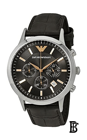 EMPORIO ARMANI Men's Chronograph Leather Quartz Watch AR2513 image 2