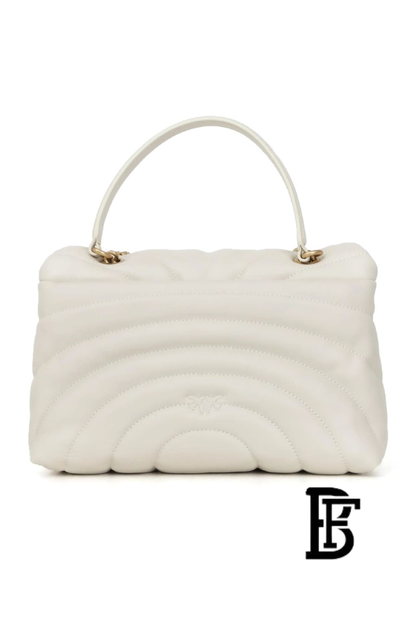 Pinko  White  Leather Women Handbag 100038A1Ex Z14Q – Elegant Everyday Shoulder Bag image 3