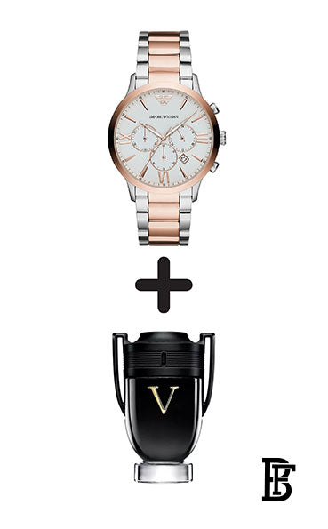 EMPORIO ARMANI Men's Giovanni Water Resistant Chronograph Watch AR11209 + Gift perfume Tester 30 ml image 0