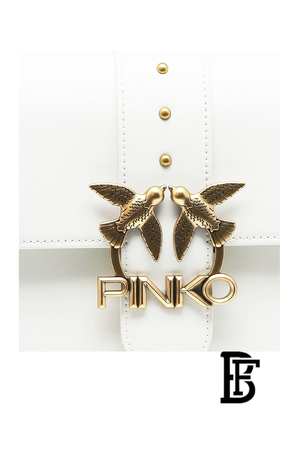 Pinko  White  Leather Women Handbag 7 Cl Pe 21 Pltt 1P228G Y6Xt – Elegant Everyday Shoulder Bag image 7