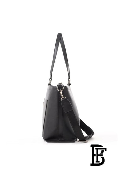 Tommy Hilfiger Black Leather Women Handbag  – Elegant Everyday Shoulder Bag image 3