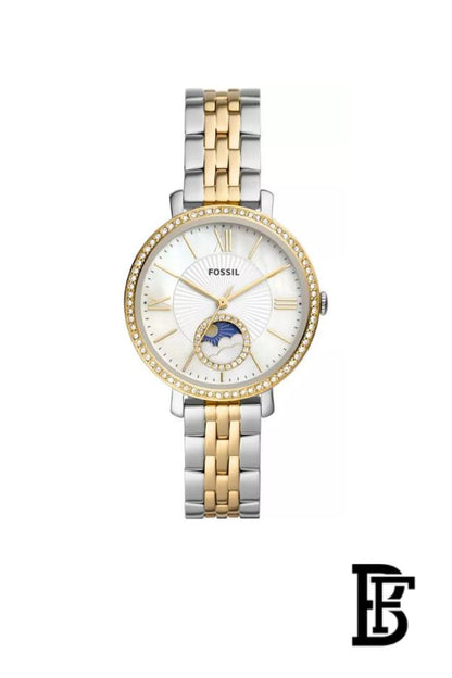 Jacqueline Sun Moon Multifunction Two-Tone Stainless Steel Watch ES5166 image 0