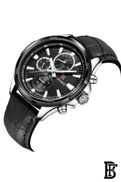Naviforce Men's Black Dial Watch - NF9089 SB + Free Leather Strap image 5