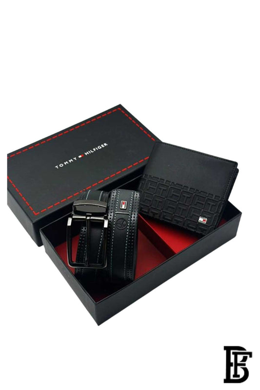 Tommy Hilfiger Set is a Men's Wallet and a Classic Black Belt image 1