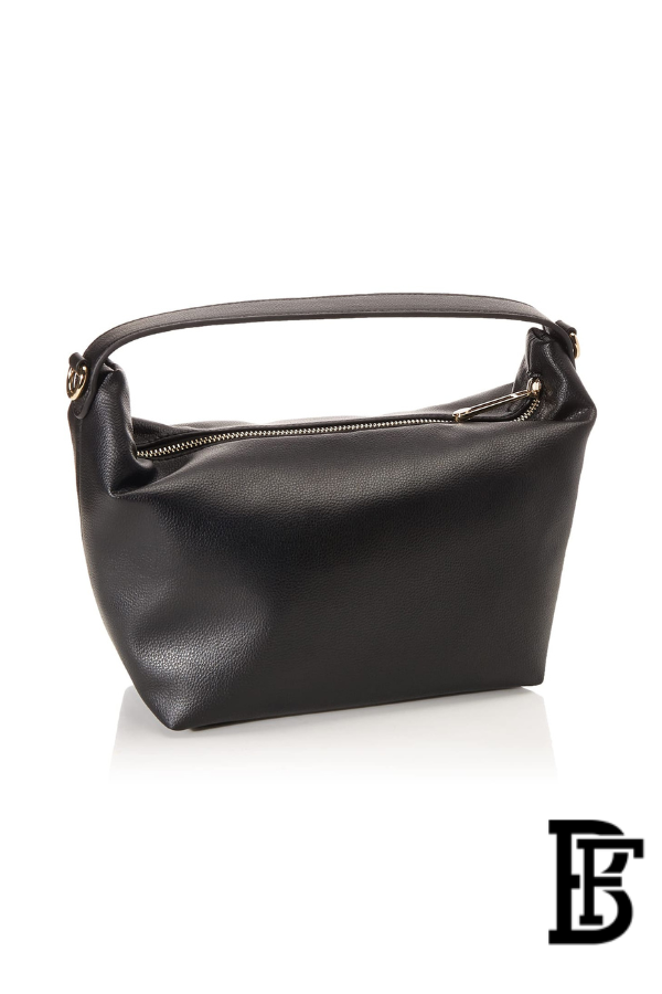 Tommy Hilfiger Black Leather Women Shoulder Bag AW0AW14499 – Elegant Zip Closure Handbag image 3