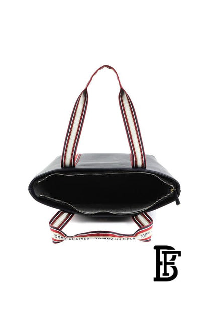 Tommy Hilfiger Navy Blue Leather Women Handbag Aw0Aw14218 – Elegant Everyday Handbag image 8