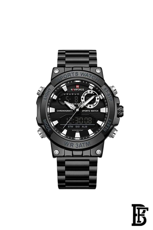 NAVIFORCE NF9237 B/W/B  MEN'S Stainless Steel Analog Wrist Watch image 0