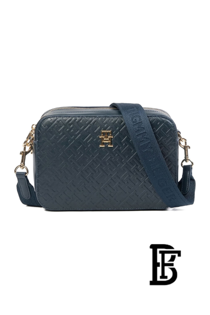 Tommy Hilfiger Blue Leather Women Crossbody bag– Elegant Everyday Crossbody bag Aw0Aw17221 image 0