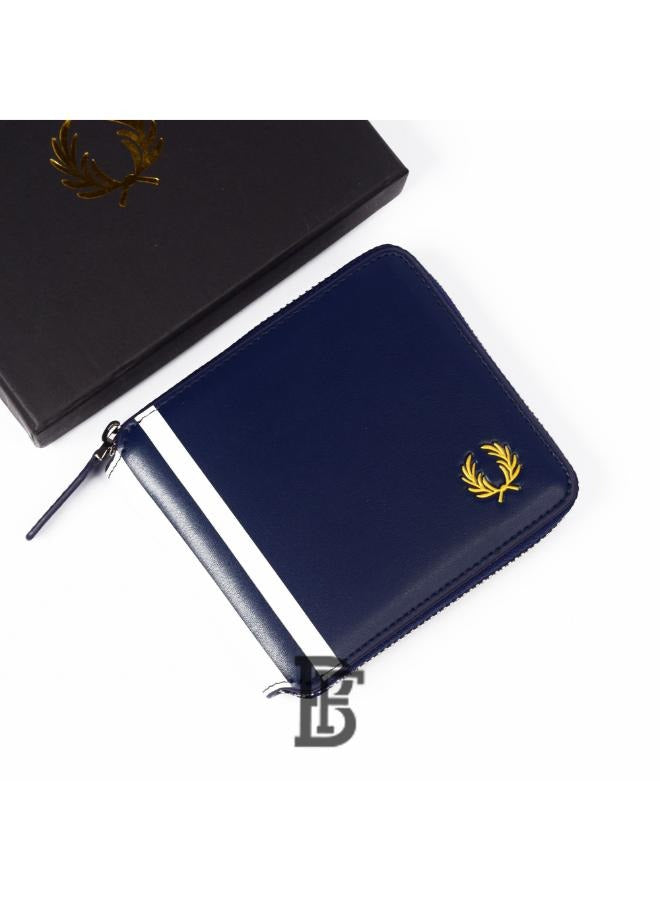 Fred Perry Leather Wallet for Men, Blue image 1