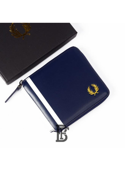 Fred Perry Leather Wallet for Men, Blue image 1