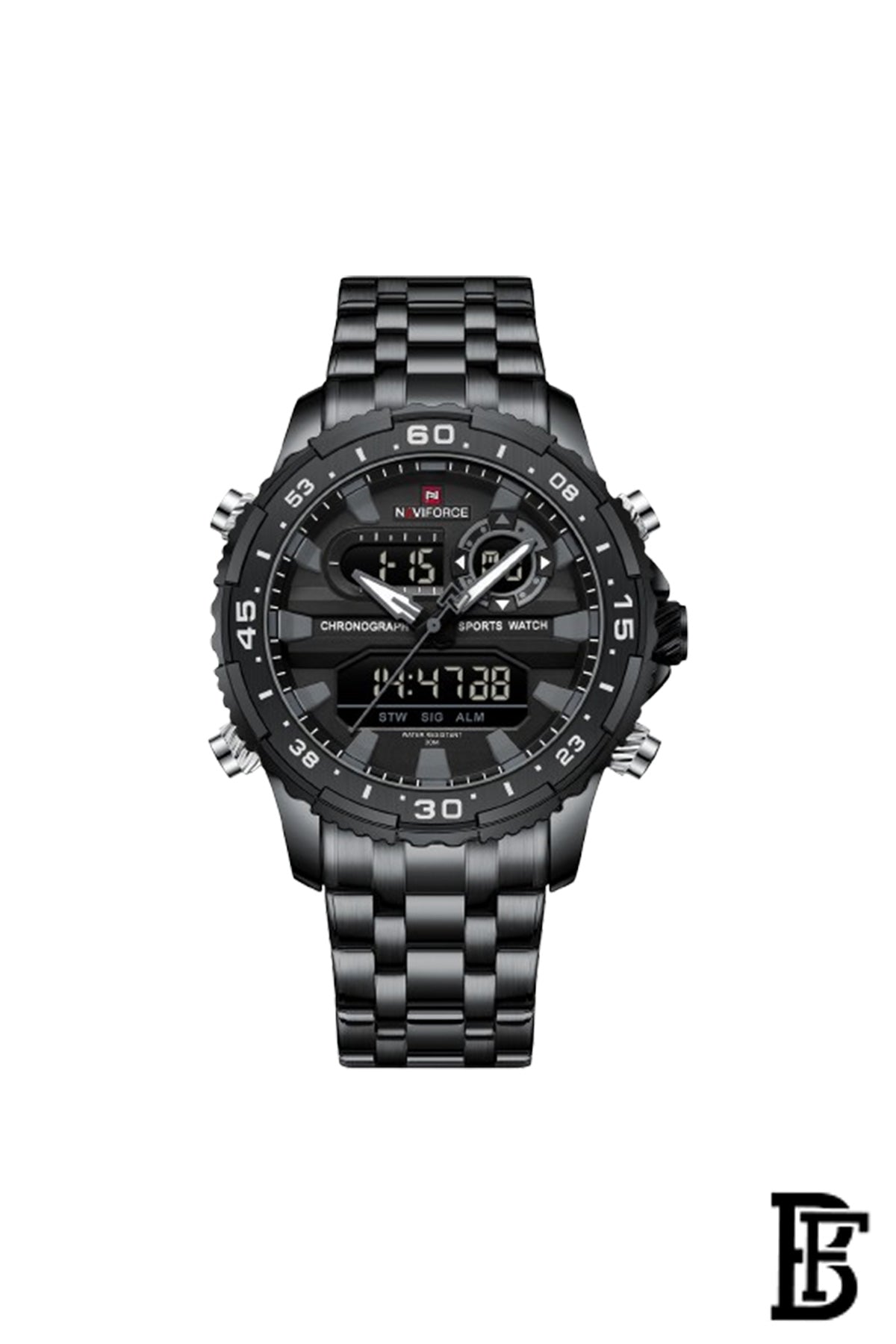 NAVIFORCE NF9234 B/GY/B  MEN'S Stainless Steel Analog Wrist Watch image 1