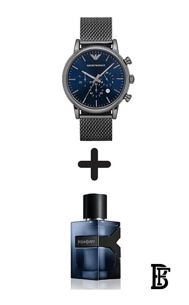 EMPORIO ARMANI Men's Stainless Steel Analog Watch AR1979 + Gift perfume Tester 30 ml image 0