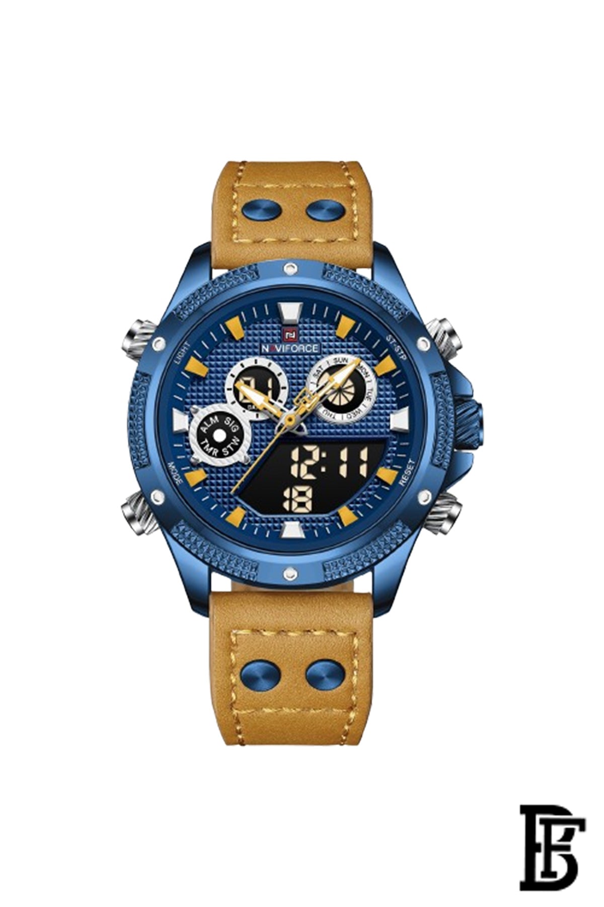 Naviforce NF9224 BE/BE/Y.BN     Men's Analog Leather Watch image 0