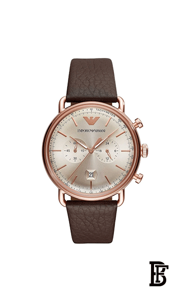 EMPORIO ARMANI Men's Leather Chronograph Watch AR11106 image 0
