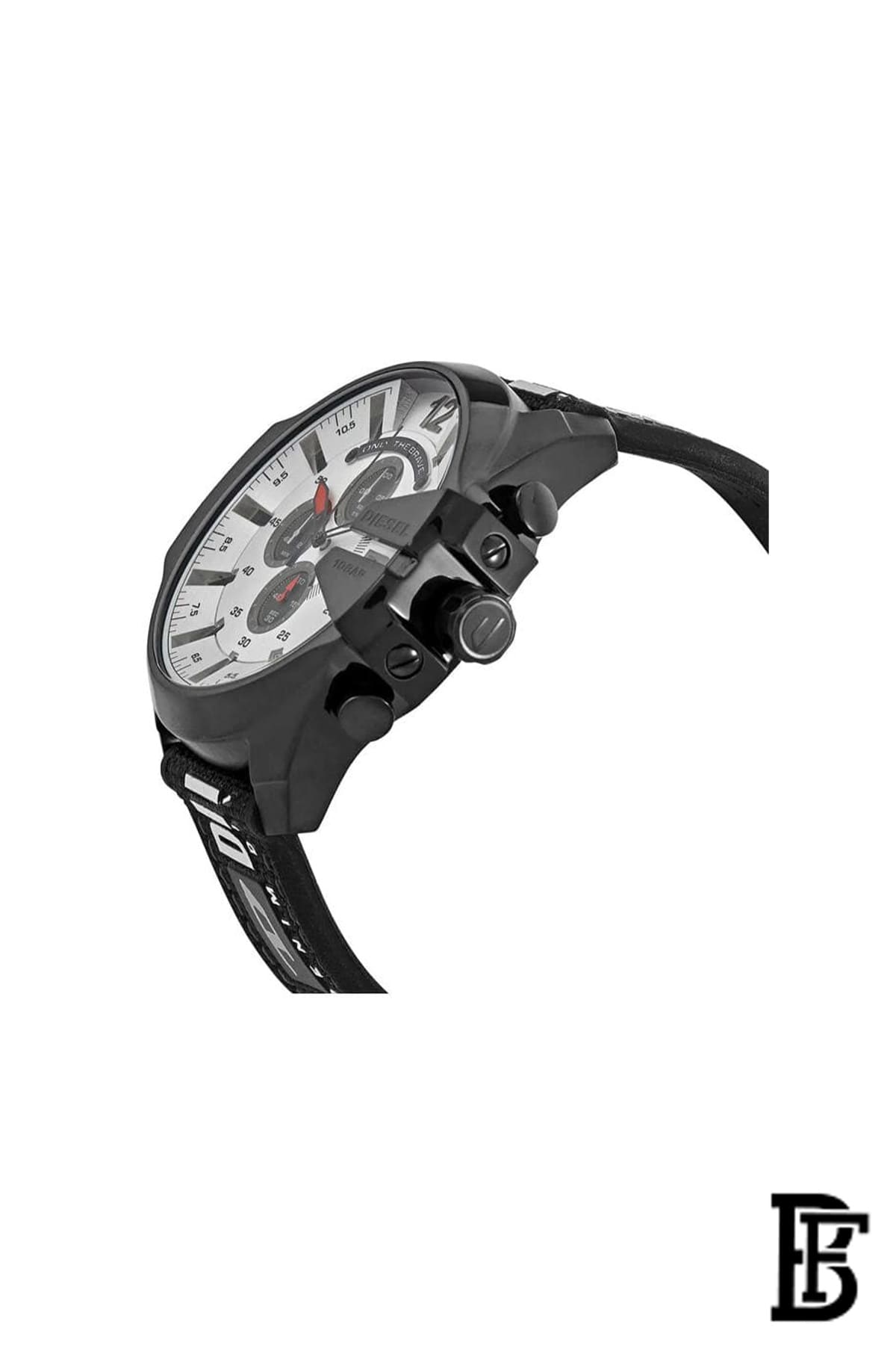 DIESEL Men's Mega Chief Round Shape Fabric Chronograph Wrist Watch 51 mm - Black - DZ4512 image 2