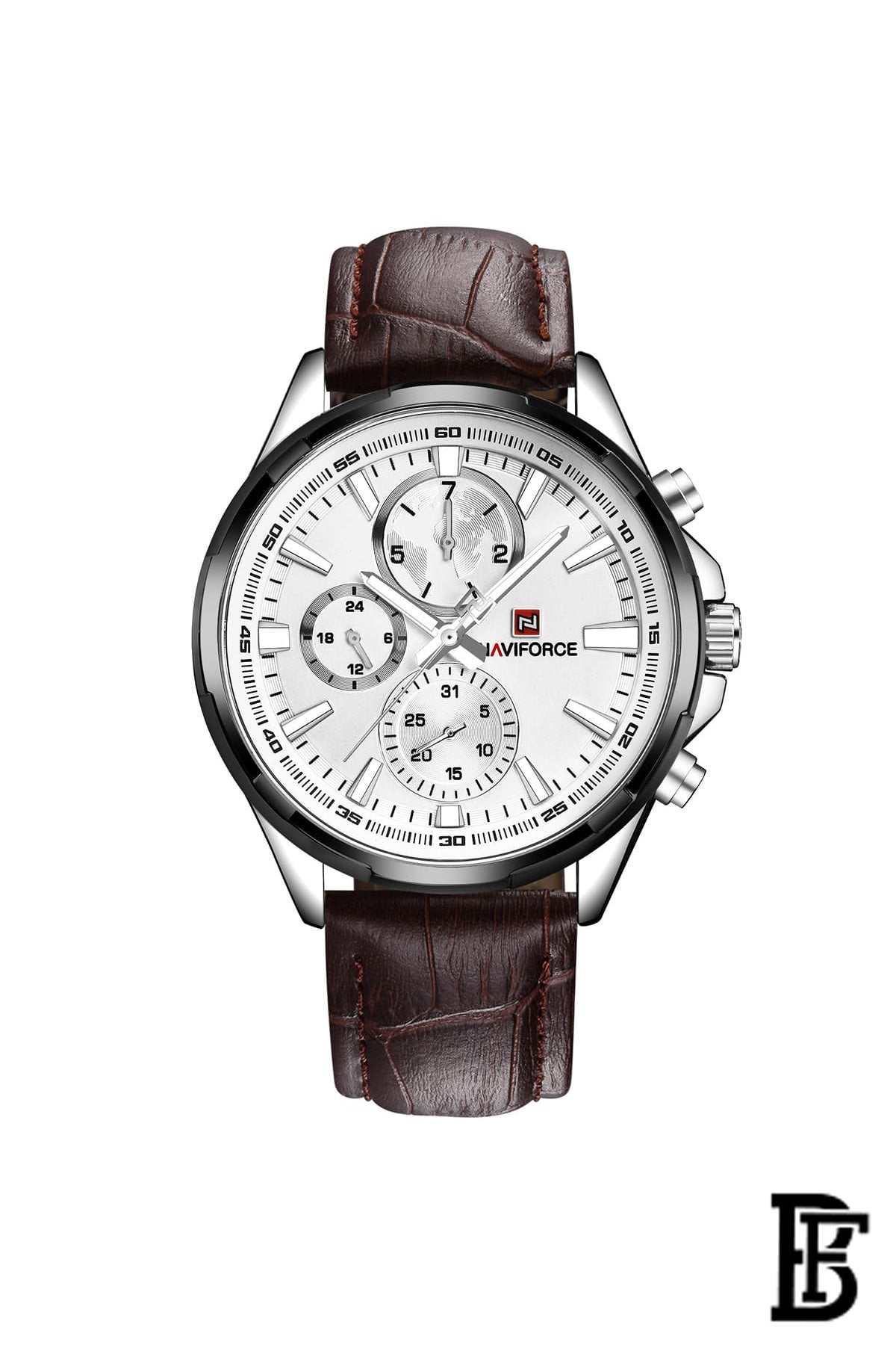 Naviforce Men's white Dial Watch - NF9089 SW +Free Leather Strap image 4
