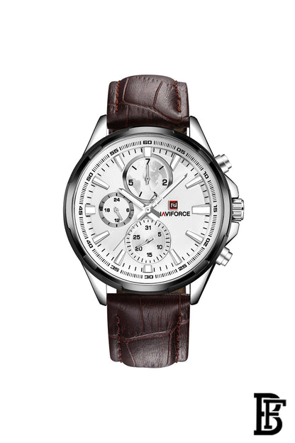 Naviforce Men's white Dial Watch - NF9089 SW +Free Leather Strap image 4