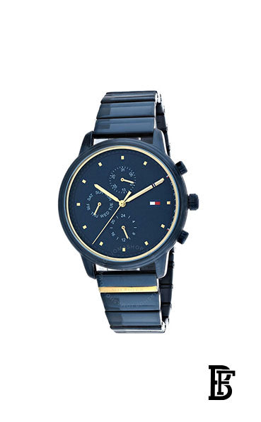 TOMMY HILFIGER Women's Round Shape Metal Analog Wrist Watch - Blue - 1781893 image 0