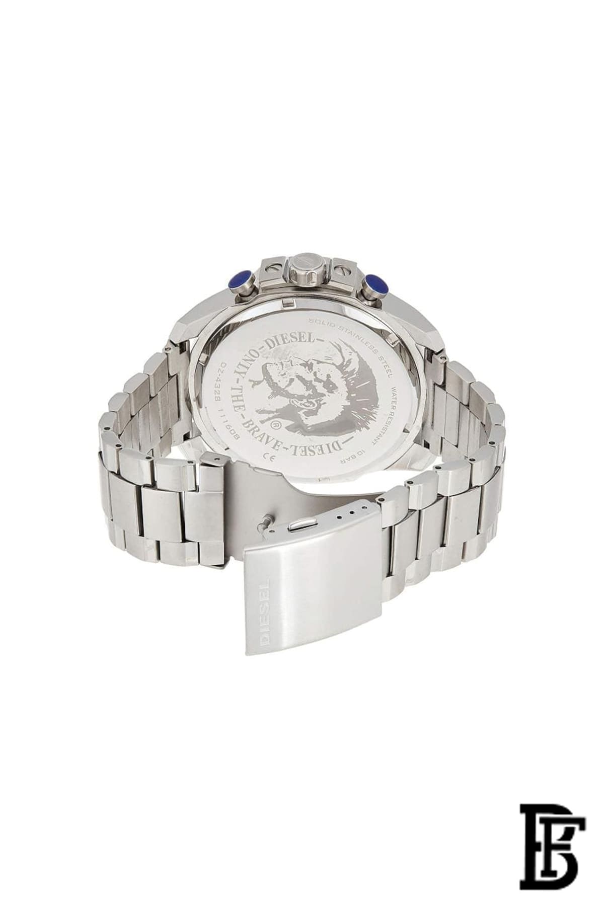 DIESEL Men's Mega Chief Round Shape Stainless Steel Chronograph Wrist Watch 54 mm - Silver - DZ4328 image 3