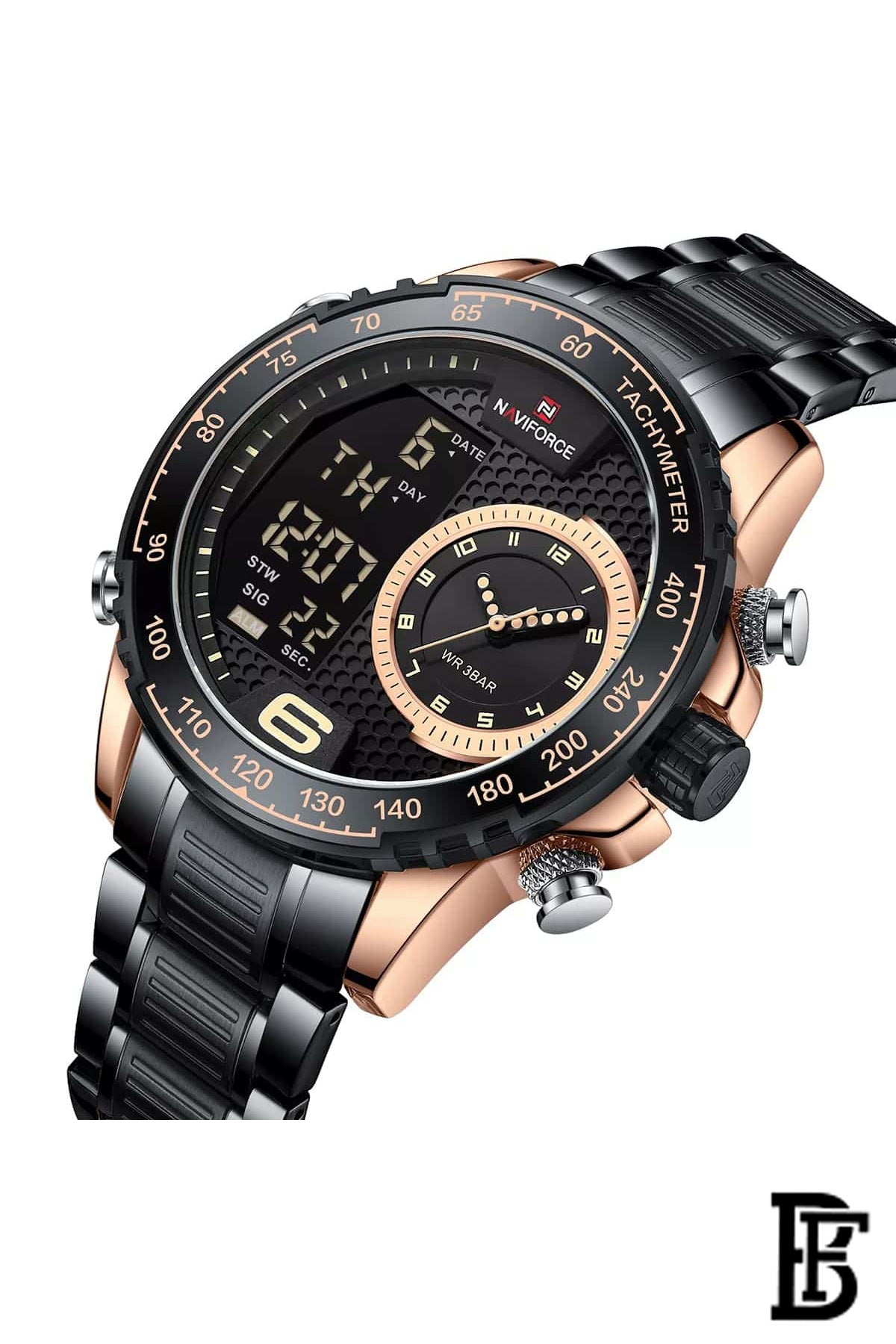 NAVIFORCE NF9199S RG/B  MEN'S Stainless Steel Analog Wrist Watch image 2