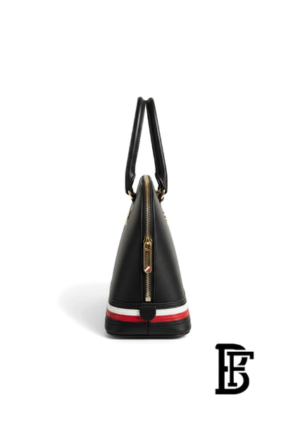 Tommy Hilfiger Black Leather Women Handbag Aw0Aw10453 – Elegant Everyday Shoulder Bag image 5