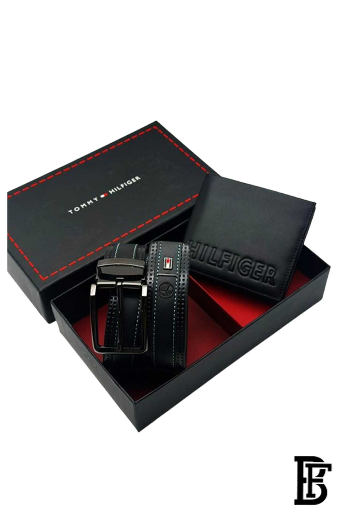 Tommy Hilfiger Set is a Men's Wallet and a Classic Black Belt image 0