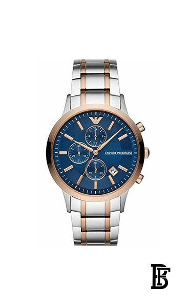 Emporio Armani Men's Chronograph Two-Tone Stainless Steel Watch AR80025 + Gift perfume Tester 30 ml image 2