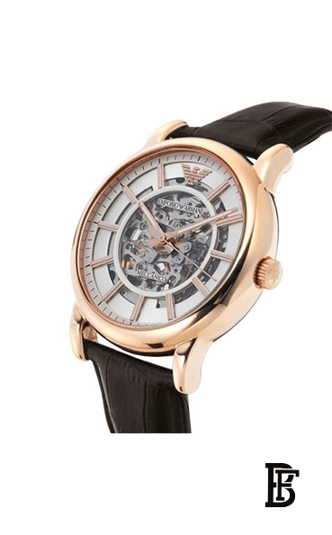 EMPORIO ARMANI men Leather Analog Watch AR1983 Automatic image 2