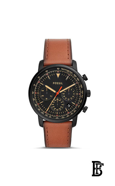 FOSSIL Men's Leather Chronograph Watch FS5501 + Gift perfume tester 30 ml image 2