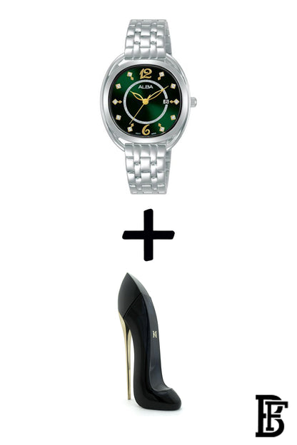 Alba AH7BG9X Women's  Stainless Steel Quartz Analog Wrist Watch + Gift perfume tester 30 ml Warranty from Elaraby Group image 1