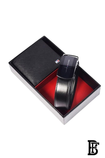 Tommy Hilfiger Set is a Men's Wallet and a Classic Black Belt image 1