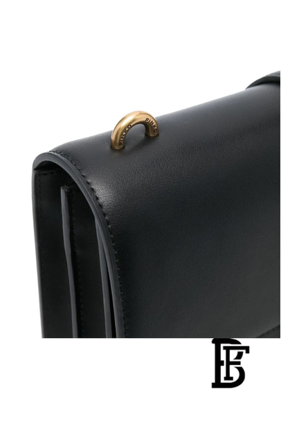 Pinko  Black Leather Women Handbag 100053 A0F1 Z99Q – Elegant Everyday Shoulder Bag image 10